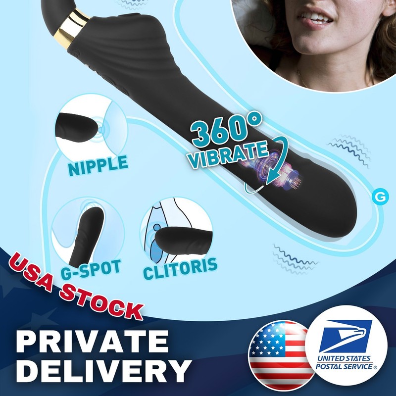 Multi-speed Thrusting Rotating Dildo Vibrator Clit G-Spot Masturbation Sex Toy