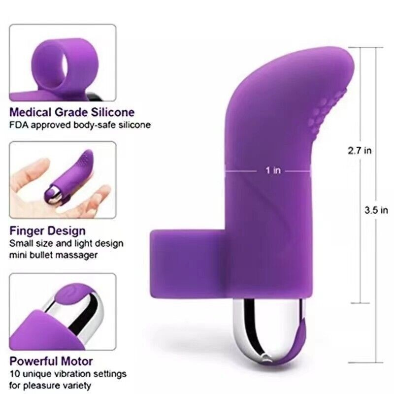 Finger Vibrator G-spot Clit Massager Stimulator Sex Toys for Women Rechargeable gallery