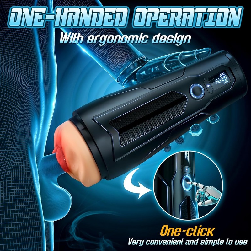 Vibrating Male Masturbator 12 Modes Black TPE Pocket Pussy for Ultimate Pleasure gallery