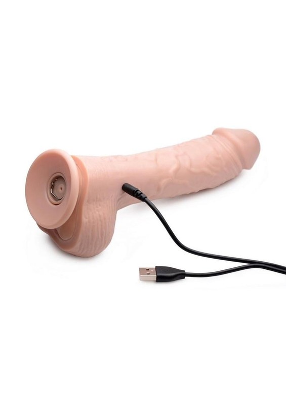 Loadz Vibrating Squirting 10 Modes dildo-dong with Remote 8.5in Rechargeable gallery