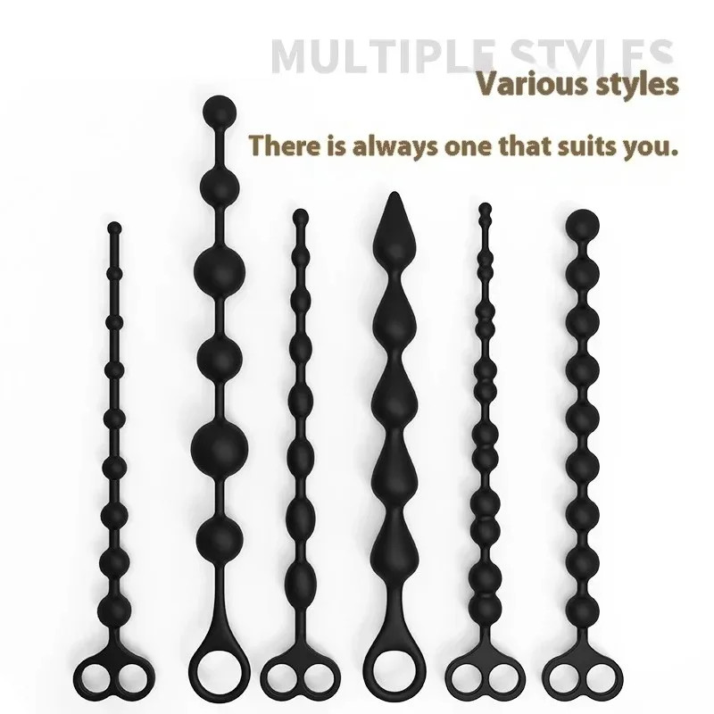 G-Spot Stimulating Silicone Butt Plug Anal Beads Ball Prostate Massager Sex Toy gallery