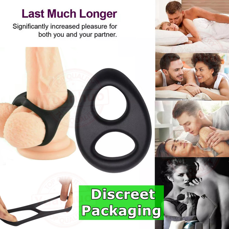 Double Cock Ring Super Strong Stretchy Stay Harder Penis Rings Cockring for Men