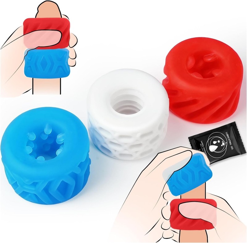 Male Masturbator Kit, Reversible Textures, 6 Sensations, Pocket Pussy, Realistic