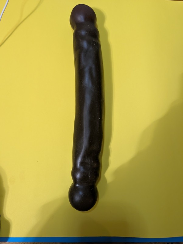 17-18 In Dildo. Double Header. Purple/Black. 2.5 Thick. Gag Gift. VINTAGE