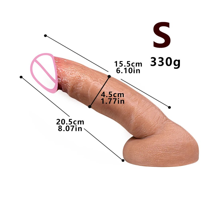 Soft Realistic Silicone Huge Dildo with Strong Suction Cup Play Vagina G-spot