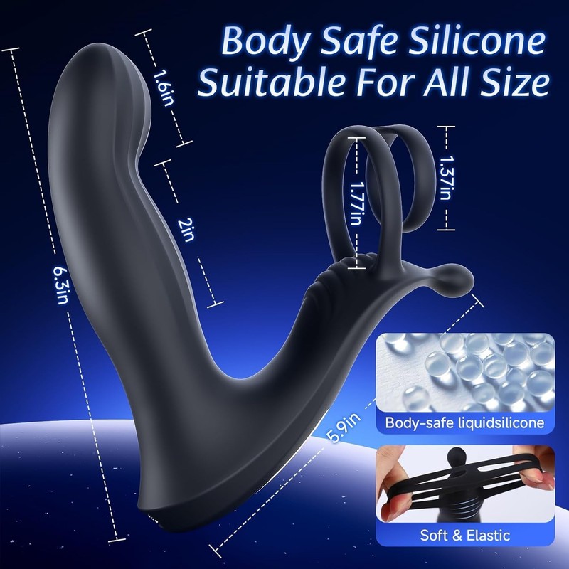 Male Prostate Massager Vibrator Thrusting Anal Butt Plug Dildo Sex Toys for Men gallery
