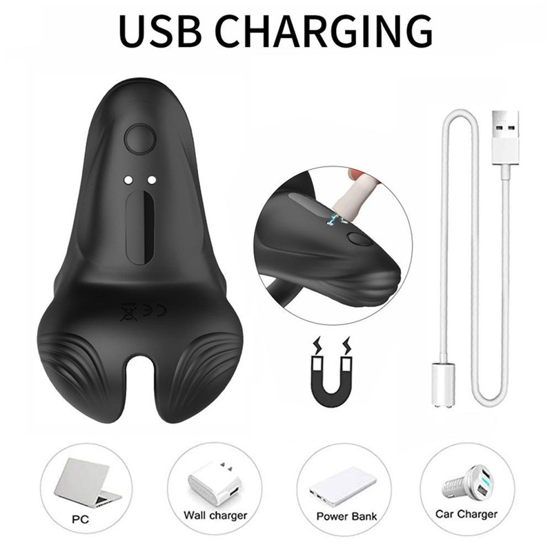 Male Silicone Penis Lock Ring Scrotum Ball Stimulate With Remote Contral gallery
