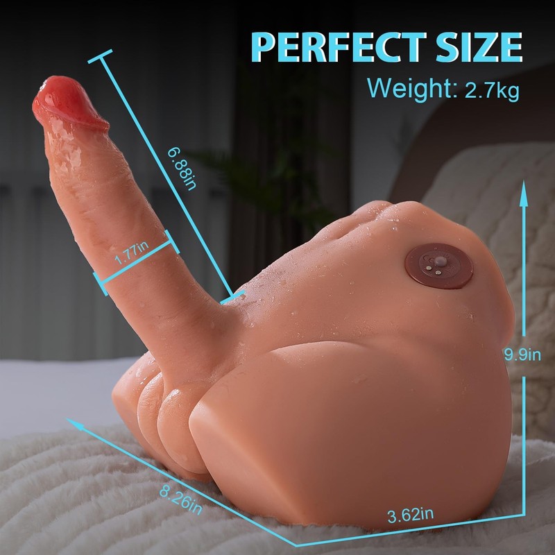 Woman&rsquo;s Rideing Toy with Realistic 2 in 1 Thrusting & Vibrating 7 Modes Dildo