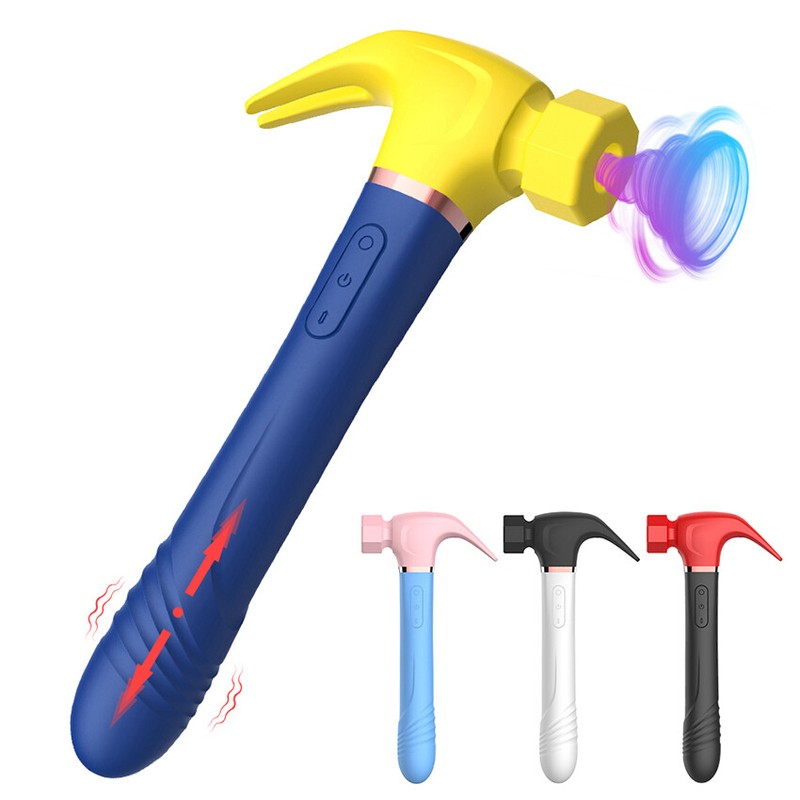 Hammer Vibrator Clit Sucking G-Spot Telescopic Dildo Massager Women Sex Machine gallery