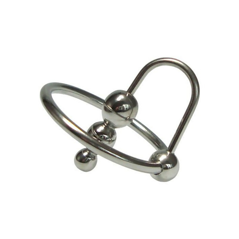 Triple Ball Sperm Stopper, Surgical Steel Cum Blocker Male Urethral Penis Plug