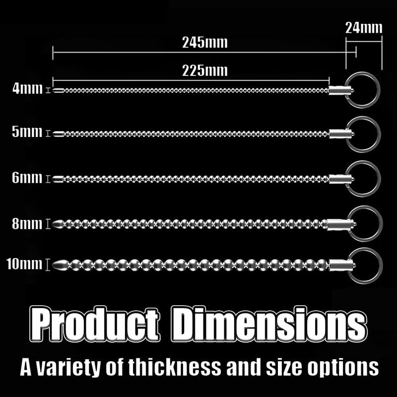 Stainless Steel Penis Plug Bead Dilator Set Silicone Urethral Sounding Stretcher gallery