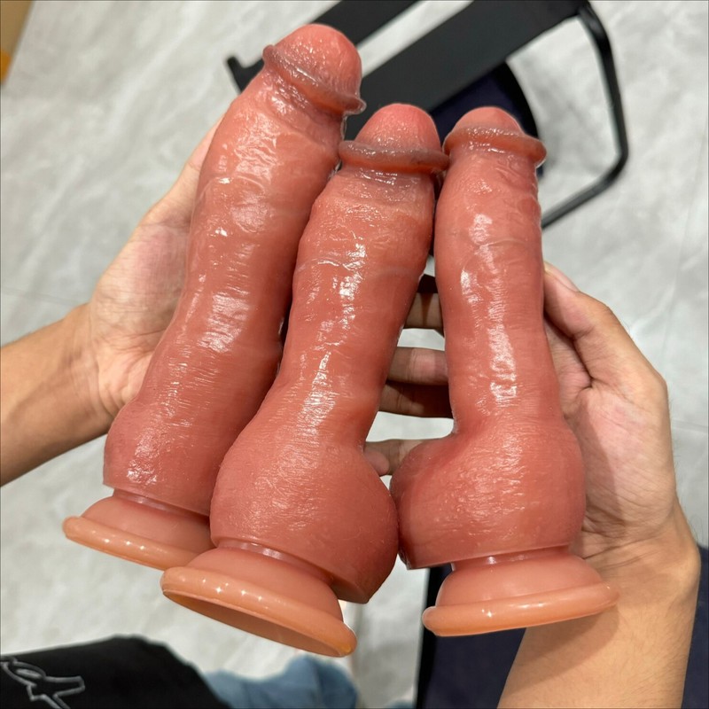 Liquid Silicone Realistic Huge Dildo Cock Suction Cup Women Sex Toys Thick Dong gallery