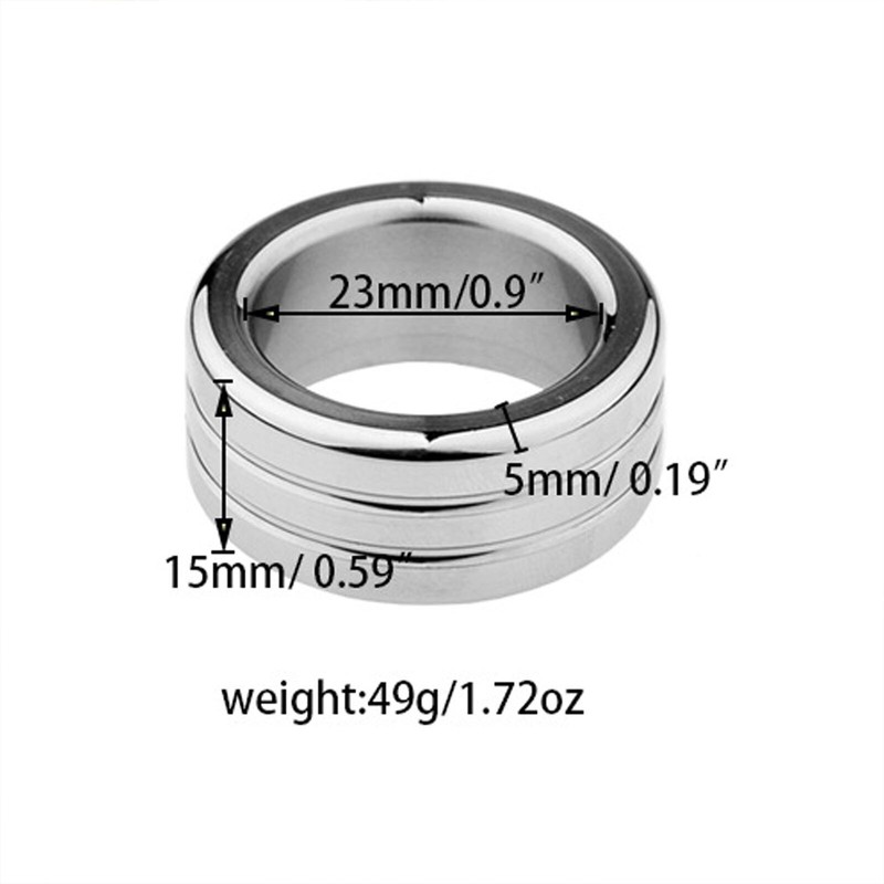 Stainless Steel Pressure Point Thread Male Delaying Cock Head Penis Glans Ring