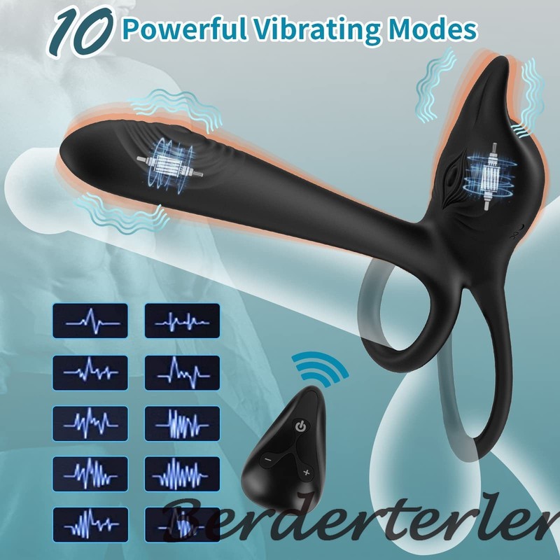 Wireless Remote Cock Penis Ring Vibrator Vibrating Semen Lock Ring Sex Toy Men gallery
