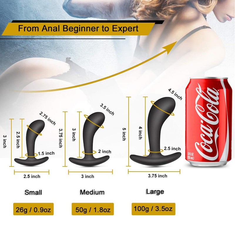 3 Size Adult Sex Toy Anal Butt Plug Trainer Kit Prostate Massage for Men Women gallery