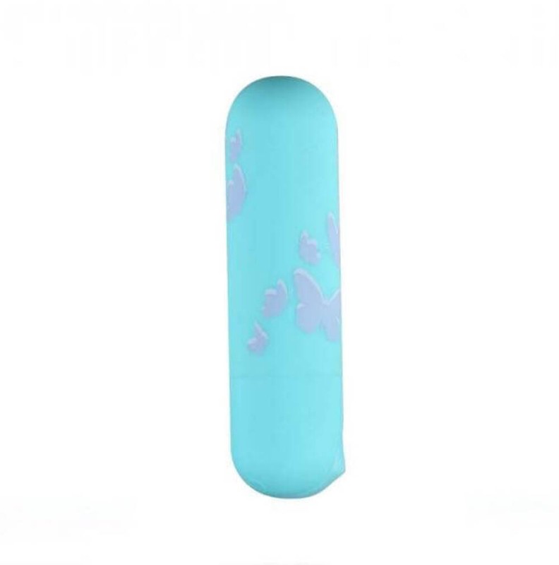 Rechargeable Vibrating Mini Bullet Julia Jessie Butterfly Pattern Blue gallery