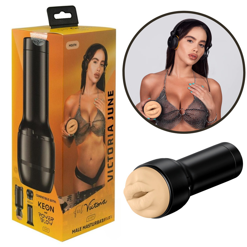 Kiiroo Feel Victoria Mouth Stroker Realistic Pussy Masturbator Adult Sex Toy