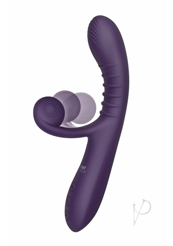 The Rabbit Company The Rolling Rabbit Rechargeable Silicone Vibrator - Purple gallery