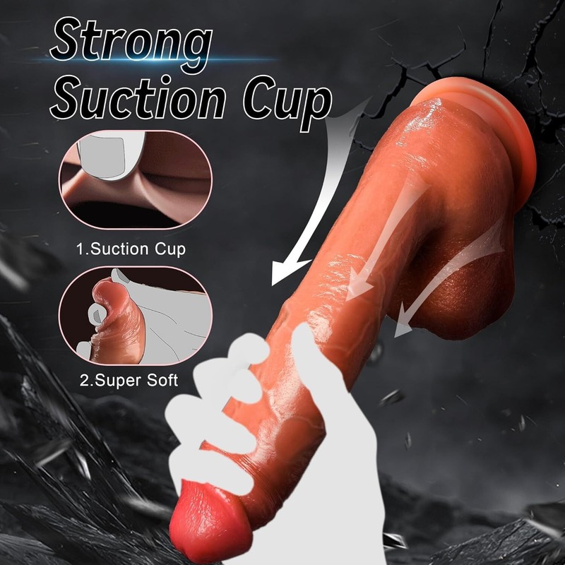 10 Inch Huge Big Dildo Suction Cup Realistic Penis Dong G-spot Sex Toy for women gallery
