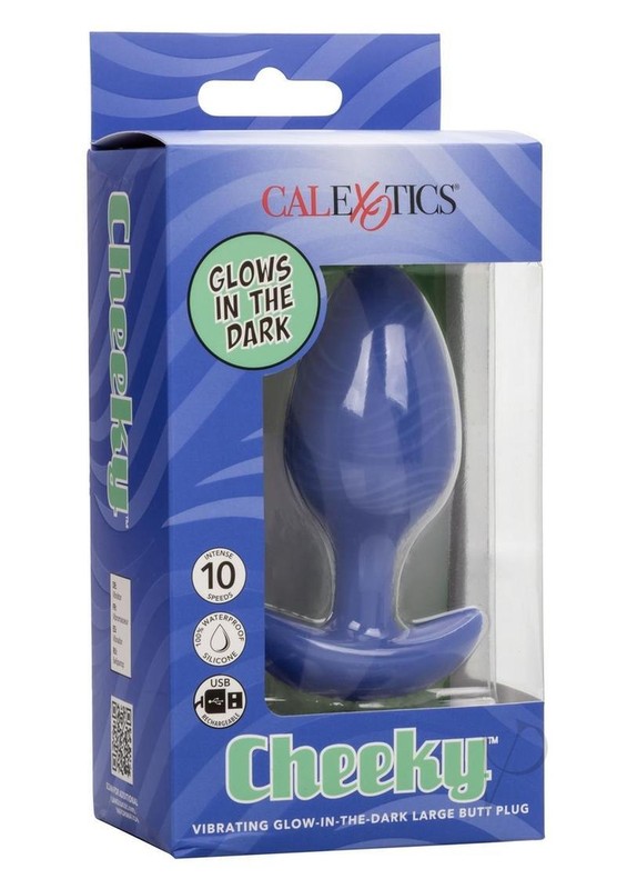 Cheeky Vibrating Gitd Plug Lg Blue