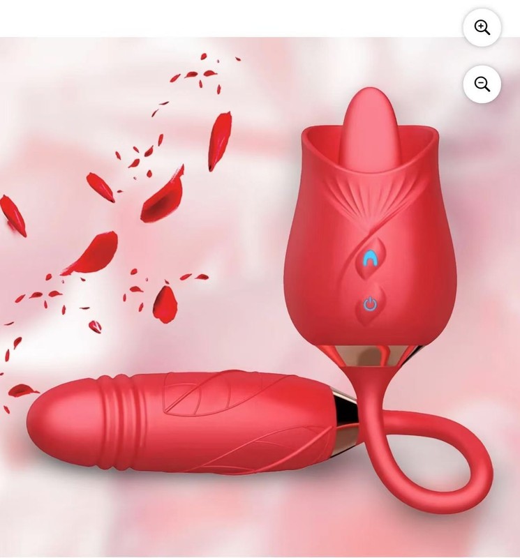 Rose Vibrator G-Spot Telescopic Dildo Adult Sex Toys For Women