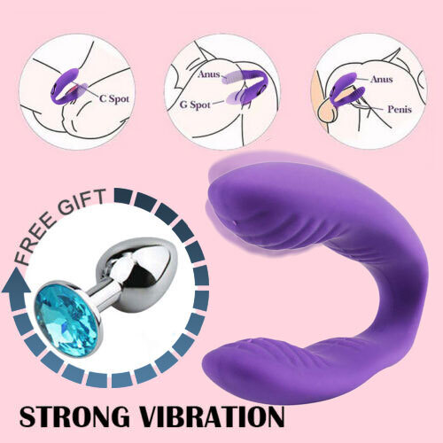 Anal Clit Dual Vibrator G-Spot Dildo Rabbit Adult Sex Toy Massager Women Couples