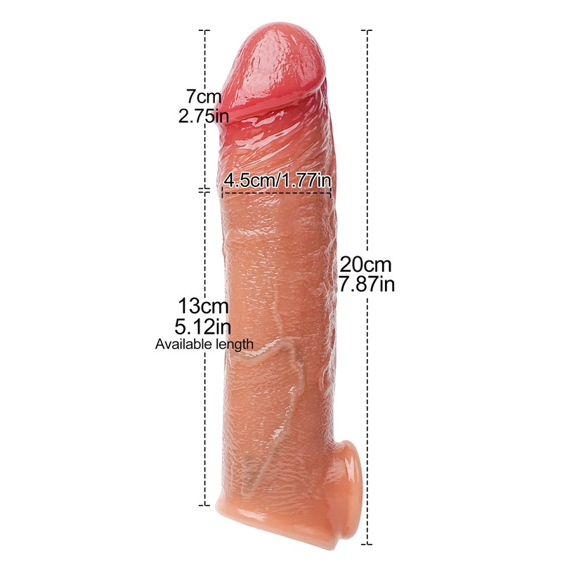 Penis Extension Vibrator Thick Cock Extender Sheath Cock Sleeve Girth Enhancer gallery