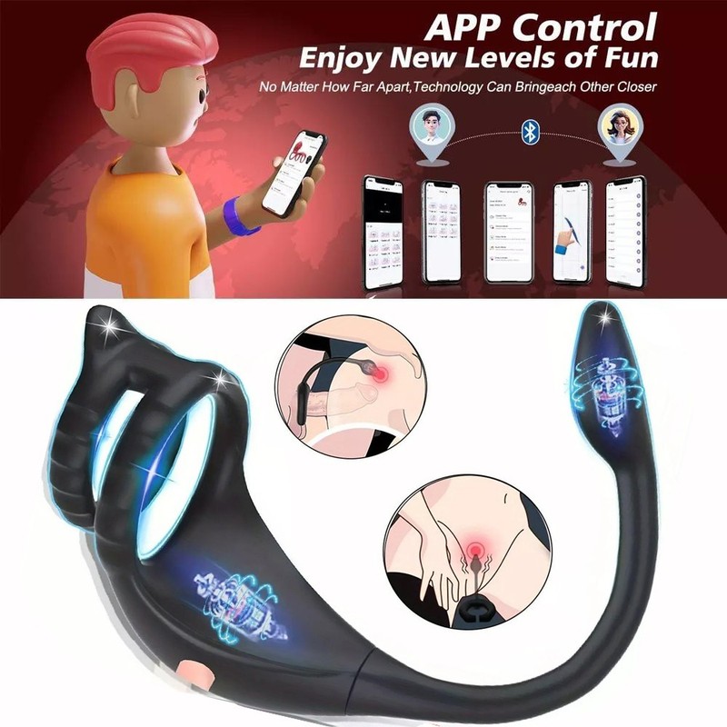 Cock Ring Anal Butt Plug Vibrator Male Prostate Massager Remote Sex Toys Men New