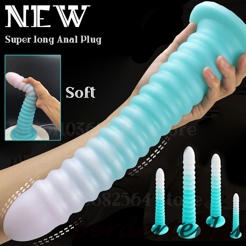 Super Long Anal Plug Butt Plug Silicone Anal Vaginal Dilator Masturbator Sex Toy