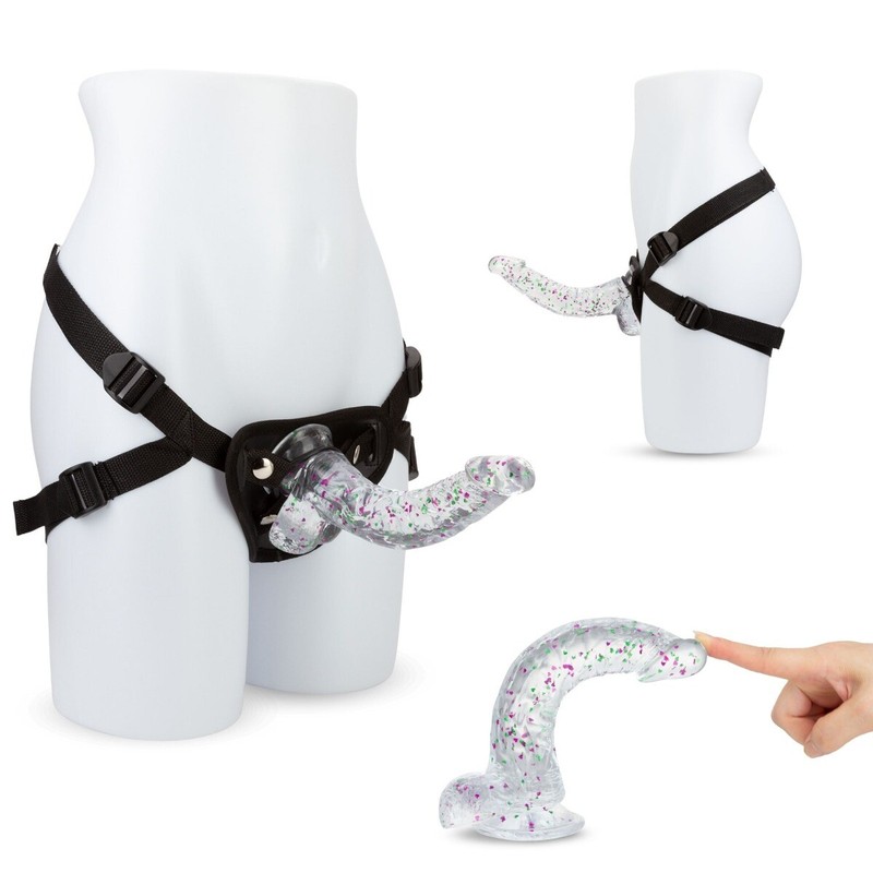 Strap-on Harness Kit Realistic Anal G-spot Dildo Cock Balls Pegging Sex Toys