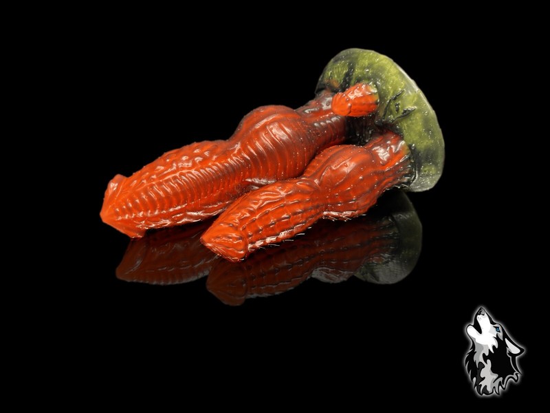 Huge Penis 8 inch Knotted Cerberus Double Penetration Dildo – USA Monster Toy