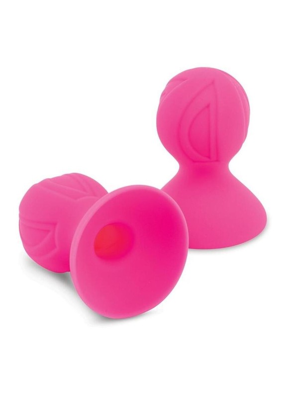Size Up Silicone Nipple Suckers XL – Extra Large Pink with Nipple Rings