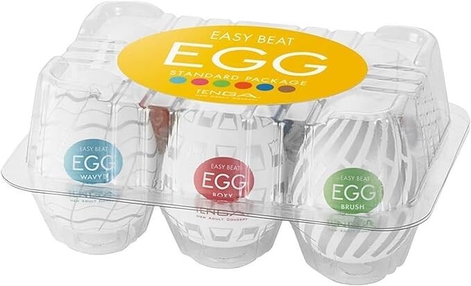 Tenga Egg Standard Package, 6 Pieces x 1, White