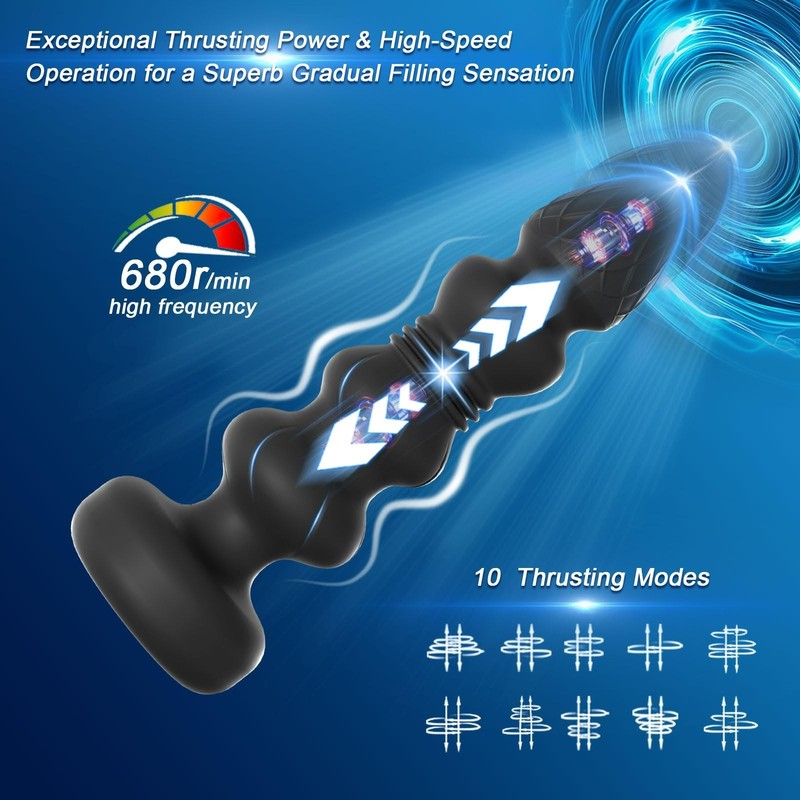 Male Prostate Massager Vibrator Thrusting Anal Butt Plug Dildo Sex Toys for Men gallery