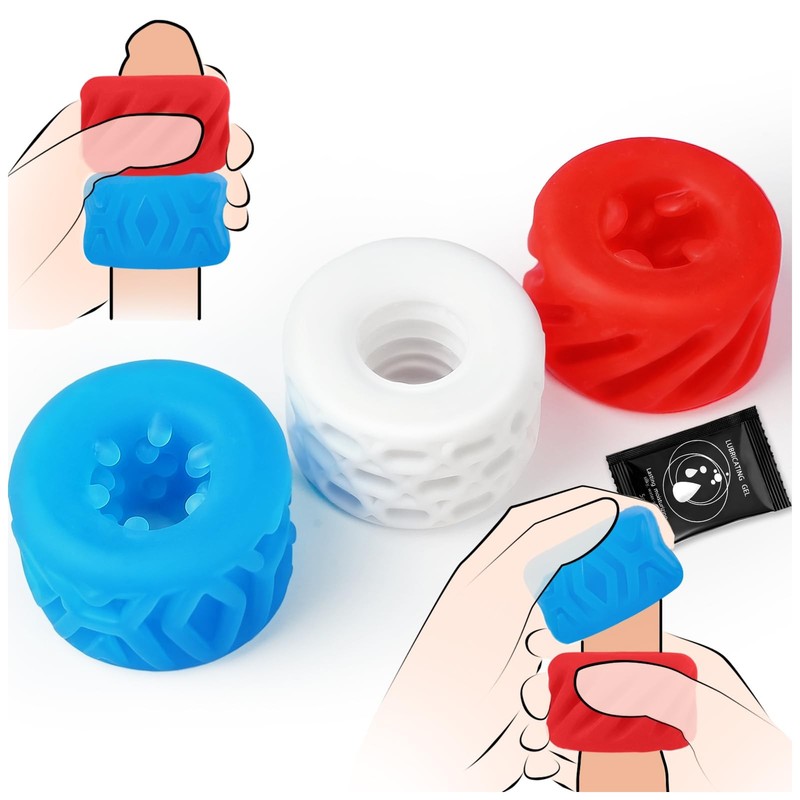 Male Masturbator Adult Sex Toys for Men, 6-Texture Reversible Pocket Pussy St…