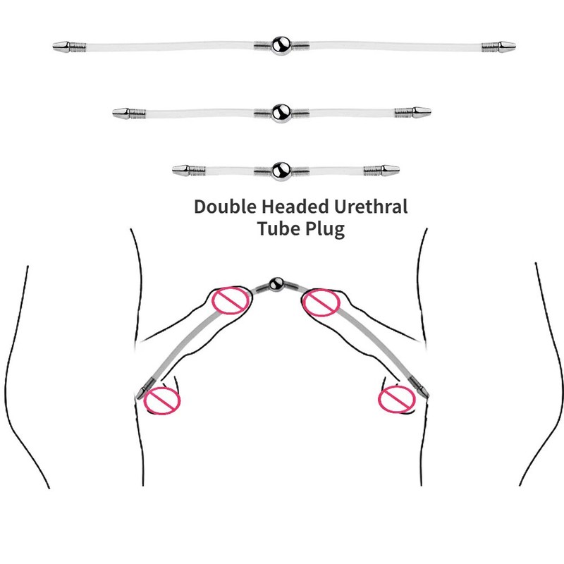 Male Flexible Urethral Penis Plug Silicone Dilator Prostate Massages BDSM Tools gallery