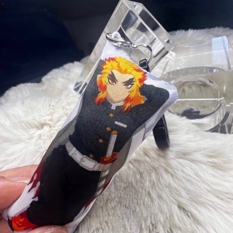 Handmade Rengoku Demon Slayer Anime Manga Dakimakura Body Pillow Plush Keychain gallery