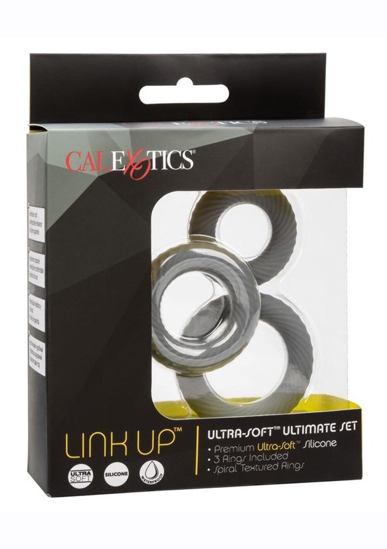 Link Up Ultra Soft Ultimate Set Silicone Cock Rings gallery