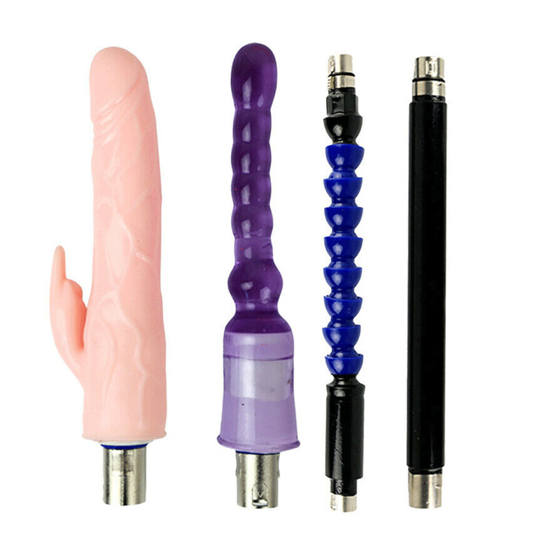 4PCS Sex Machine Attachment 3XLR Attachment Dildo For Women Lady Feamale US