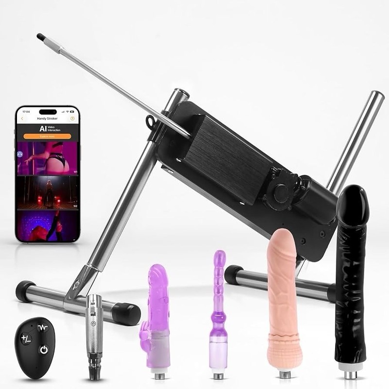 Pro Automatic Thrusting Dildo Sex Machine with 3XLR Connector, App and Remote