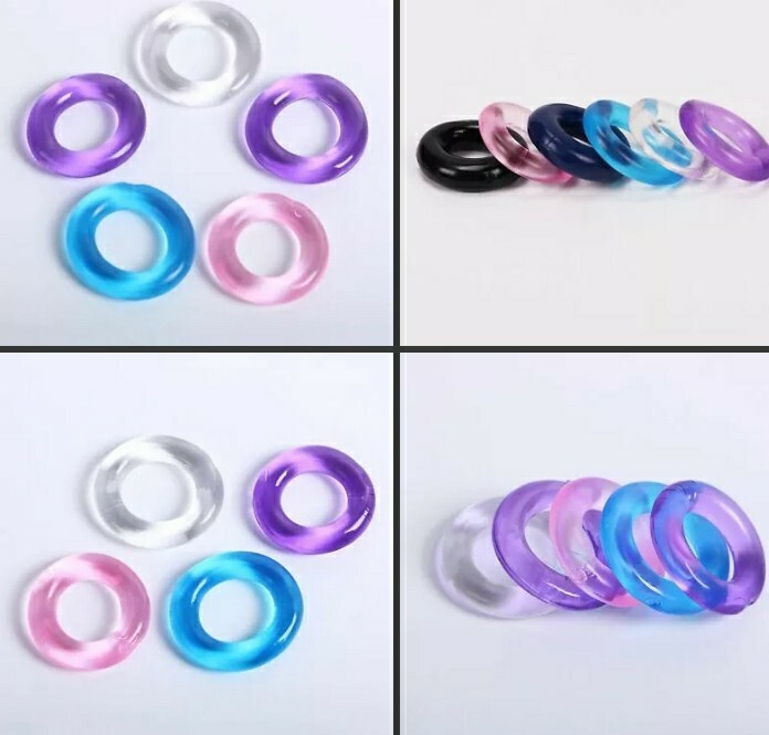 9 Pack Super Stretchy Strong Stay Hard Donut Penis Rings Delay Ejaculation