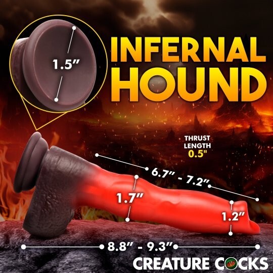 Ramming Hound Thrusting & Vibrating Silicone Dildo gallery