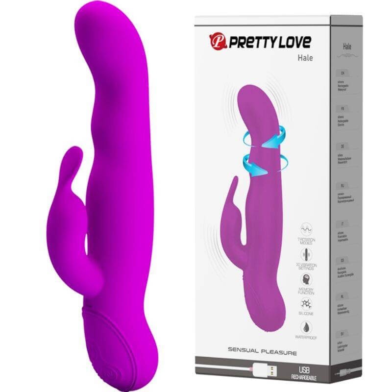 Pretty Love – Rabbit Rotator Vibrator Hale Fuchsia