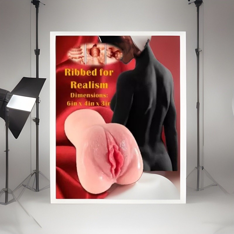 Male Masturbator Realistic Ribbed Pocket Pussy-Discreet-shipping gallery