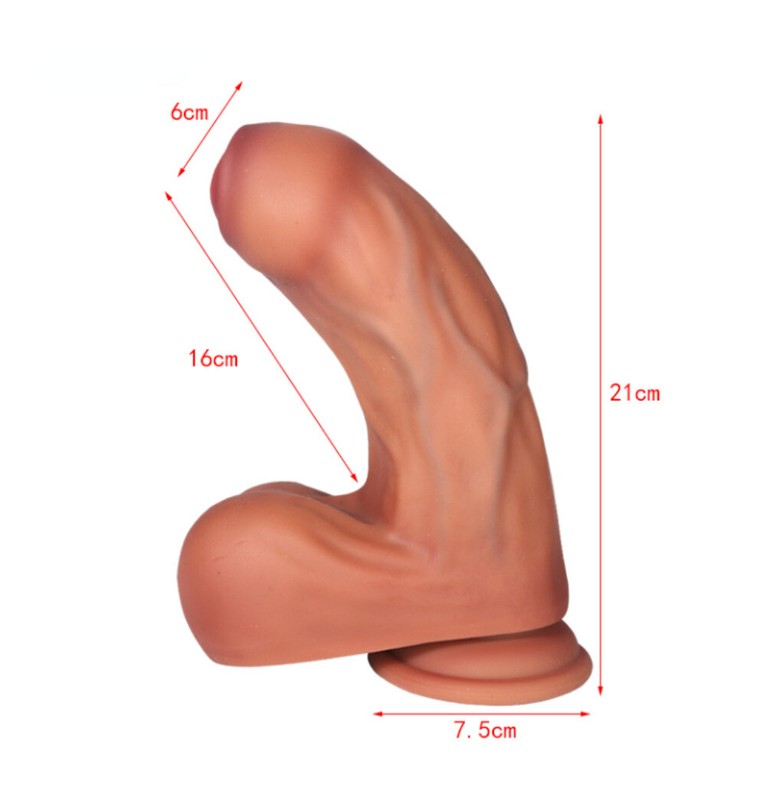 2 Shape 3 Sizes Silicone Realistic Dildo Suction Cup Anal Vagina Sex-Toys Women gallery