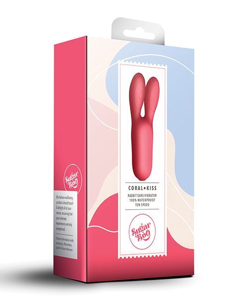 Sugarboo Coral Kiss 10 Functions Vibrates Massage Wand Coral