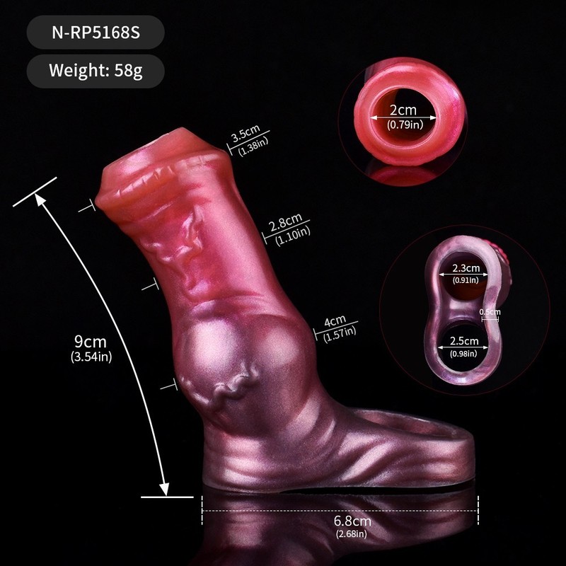 Large Fantasy Knot Penis Sleeve Silicone Sheath Cock Enlarger Enhancer Extender