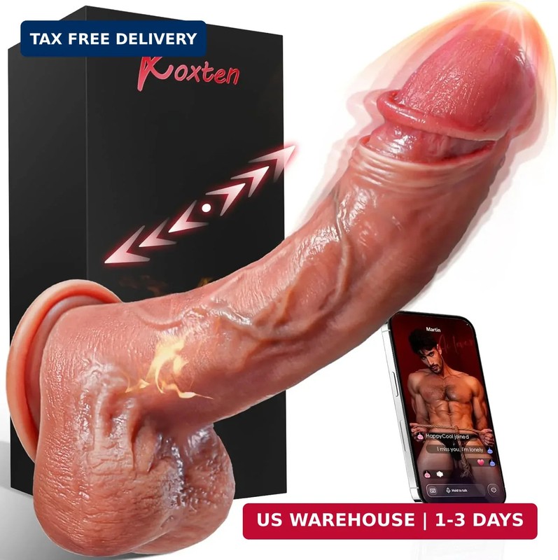 Thrusting Dildo Adult Toys Vibrator – APP Control Penis with 9 Vibe + 9 Thrust +