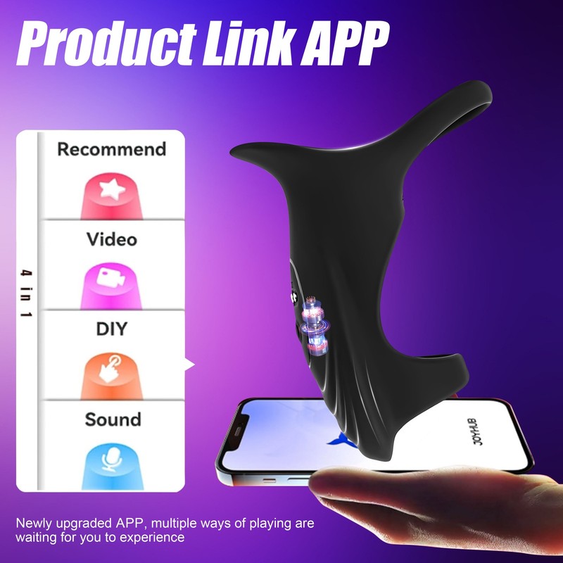 Penis Ring App Control Male Vibrator Masturbator Black Cock Ring Sex Toy for Men gallery