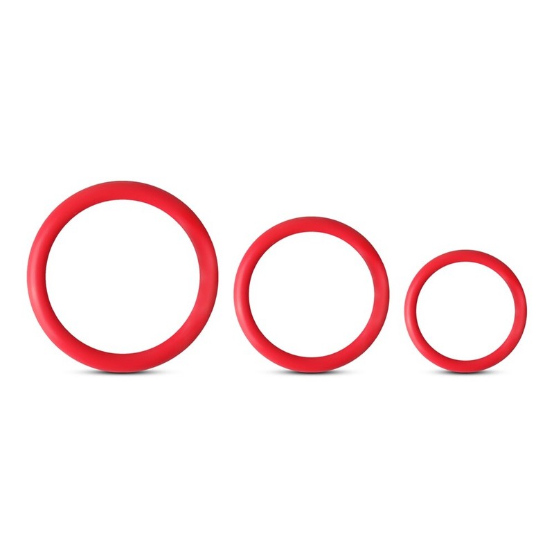Round Silicone Triple Cock Ring 3 Count Stay Hard Penis Enhancer Sex Toy for Men
